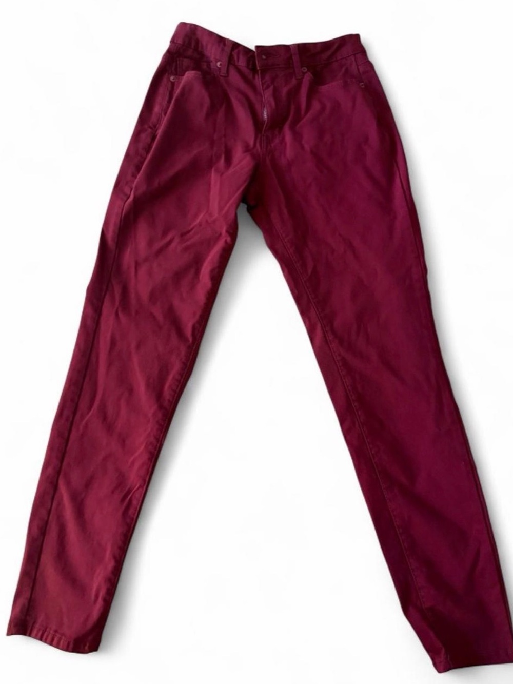 Hybrid & Company Burgundy Stretch Skinny Pants Size Medium